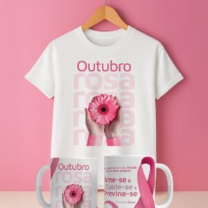 Kit Outubro Rosa (Camisa + Caneca)