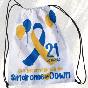 Mochila Saco Inclusão – Síndrome de Down 2026